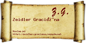 Zeidler Graciána névjegykártya